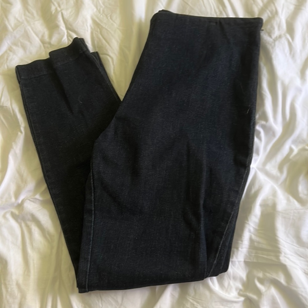 Lauren Ralph Lauren Women’s Size 12 dark Denim tapered Leg pull on side zip